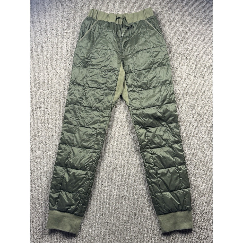 Stoic Womens S Puffer Jogger Pants Quilted Insulated Gorpcore Green